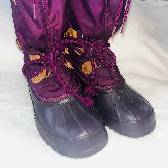 SOREL Freesyle Winter Lined Boots Purple Sz 7 - Picture 4 of 11